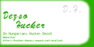 dezso hucker business card